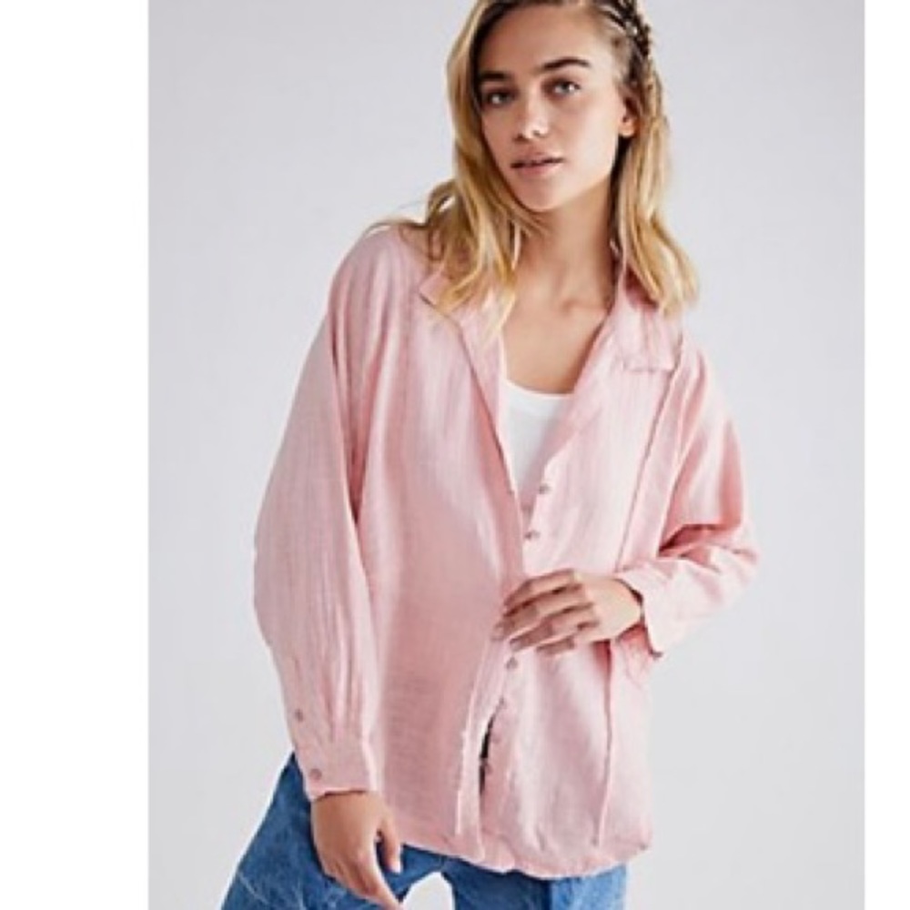 Free People we the free One and only button down pink